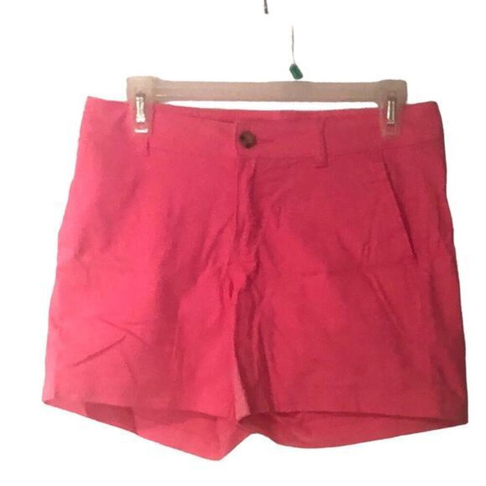 a.n.a Womens Mid-rise Casual Flat Front Twill Shorts Pink Size 2‎